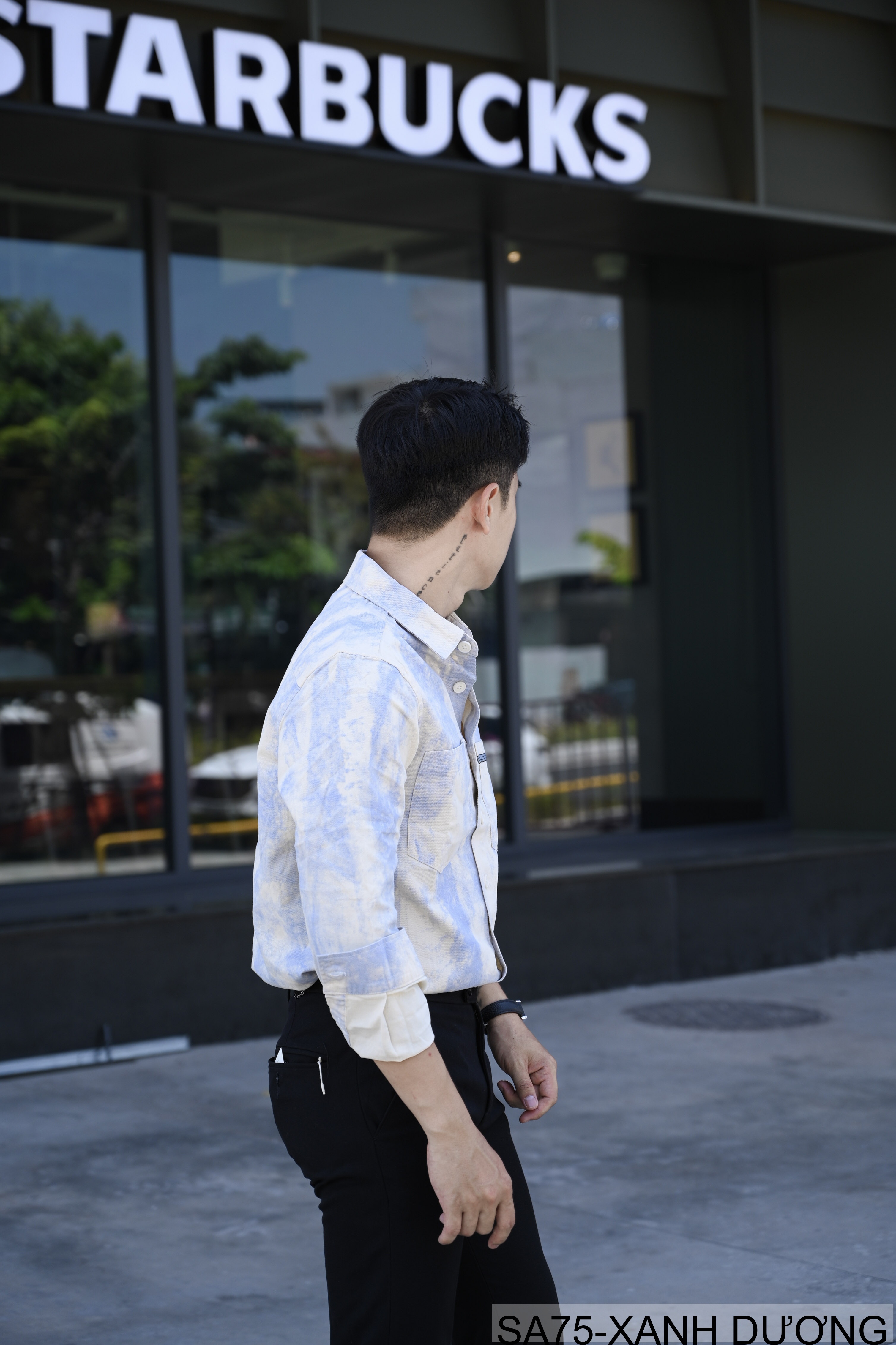 SA75 - Áo Sơ Mi Nam Dài Tay In Họa Tiết Phong Cách Nhật Bản Chất Cotton Mềm Mại_thumbnail_3