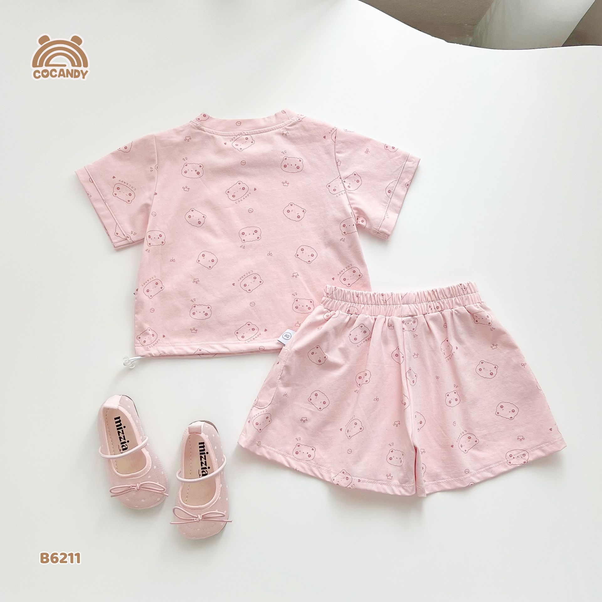 Bộ cộc HỒNG hình gấu ánh nhũ_thumbnail_3