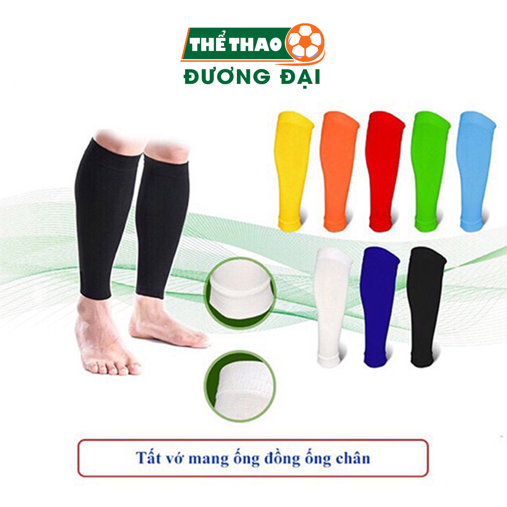 Tất Vớ Ống Bóng Đá Bảo Vệ Ống Chân (1 Đôi) Bó Bắp Chân Co Giãn Thoáng Khí Thể Thao Đương Đại