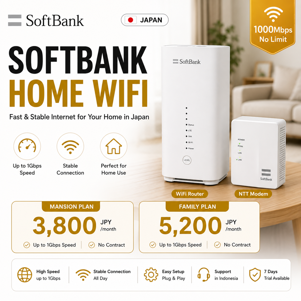 Wifi Cố Định Softbank