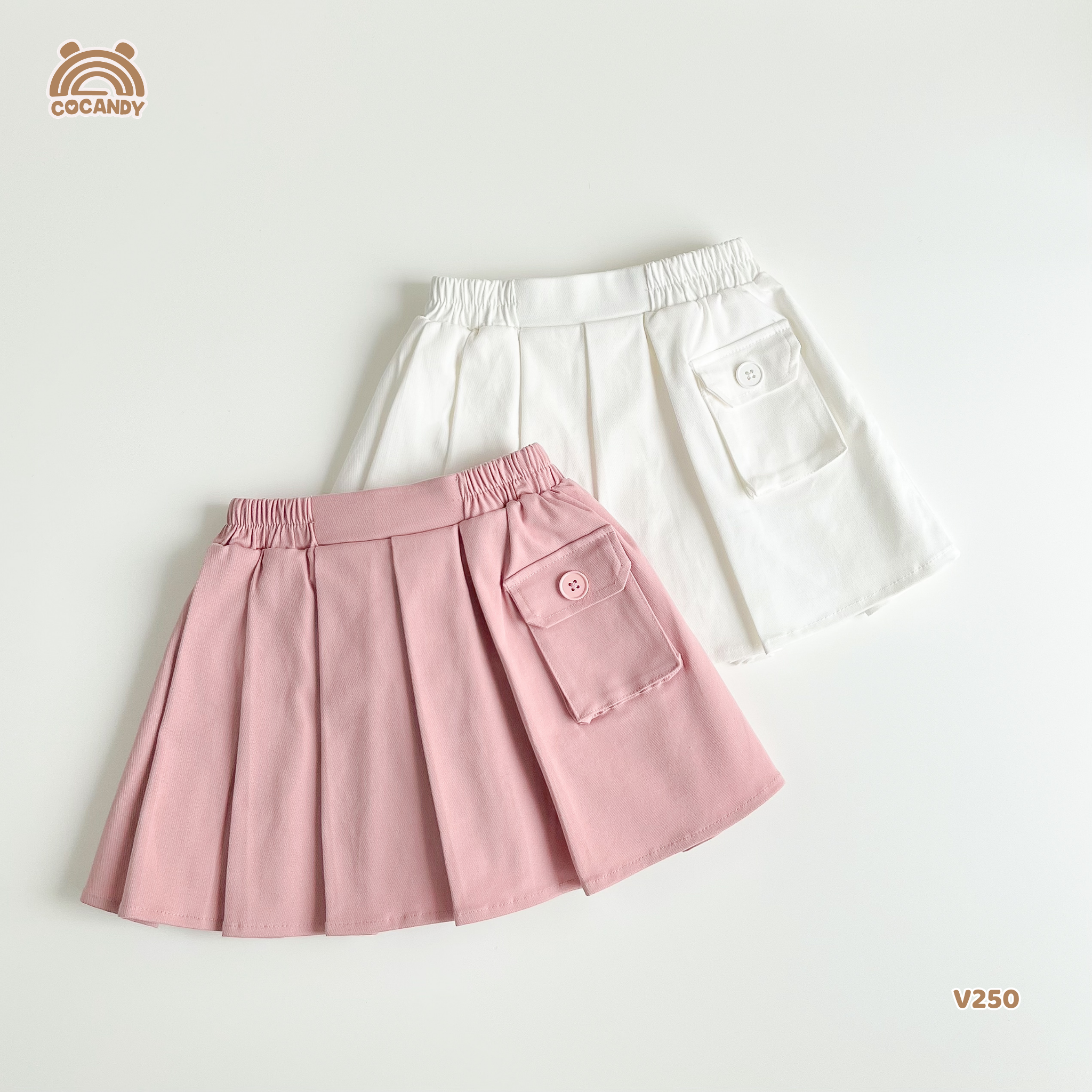 Chân váy cộc kaki HỒNG phối túi cúc_thumbnail_4
