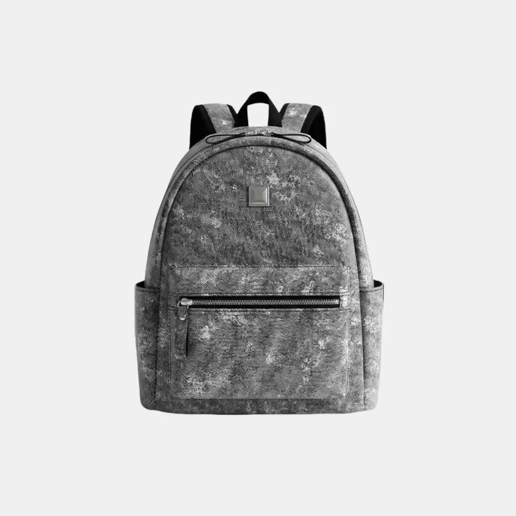 Balo Thời Trang Chống Nước Cao Cấp Đi Học Nam Nữ Vải Denim Hàn Quốc Nhiều Ngăn Tiện Lợi BL086_thumbnail_2
