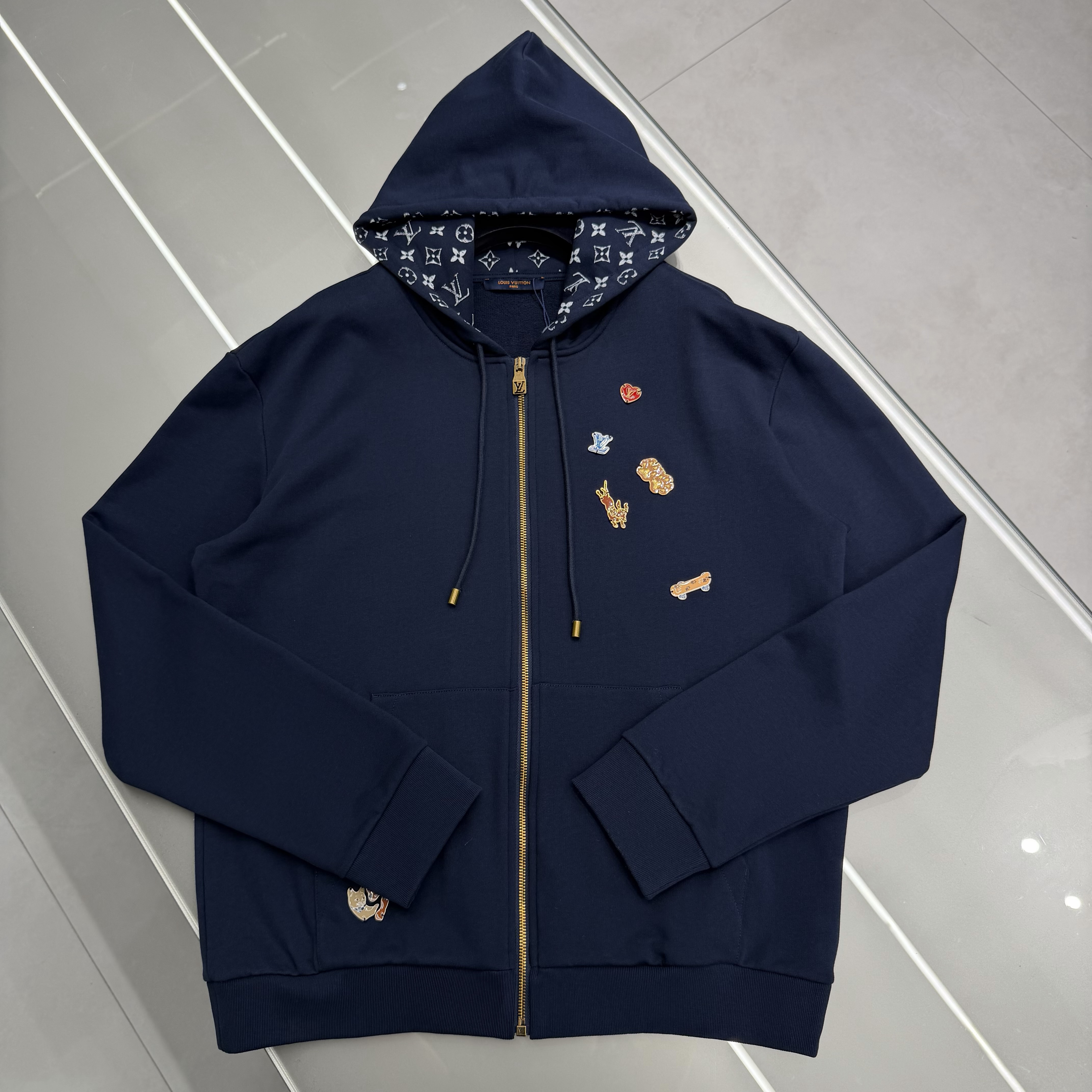 Áo Hoodie Zip LV 