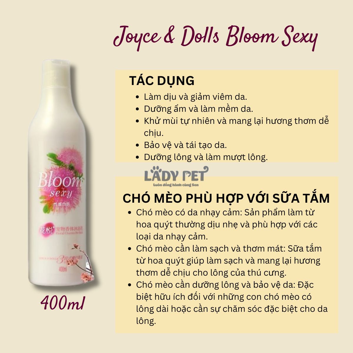 Sữa tắm hương nước hoa Joyce & Dolls (400ml)_thumbnail_1