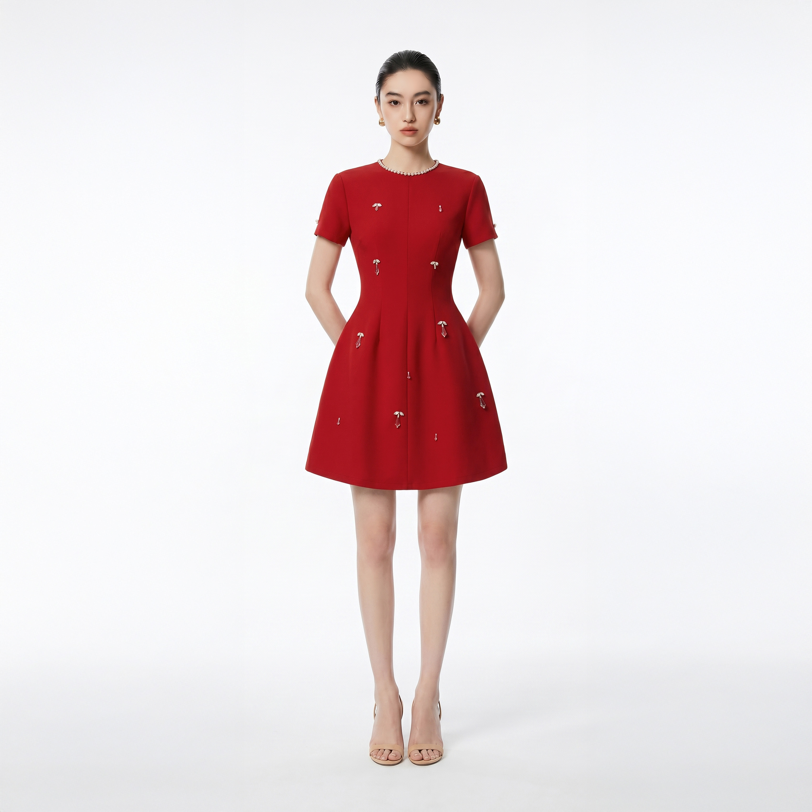 RED JASMI DRESS
