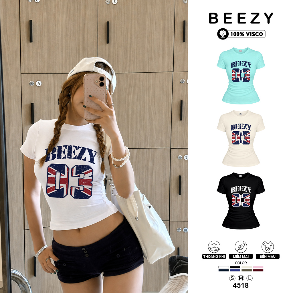 Áo baby tee nữ form ôm Beezy street wear in mix 4518