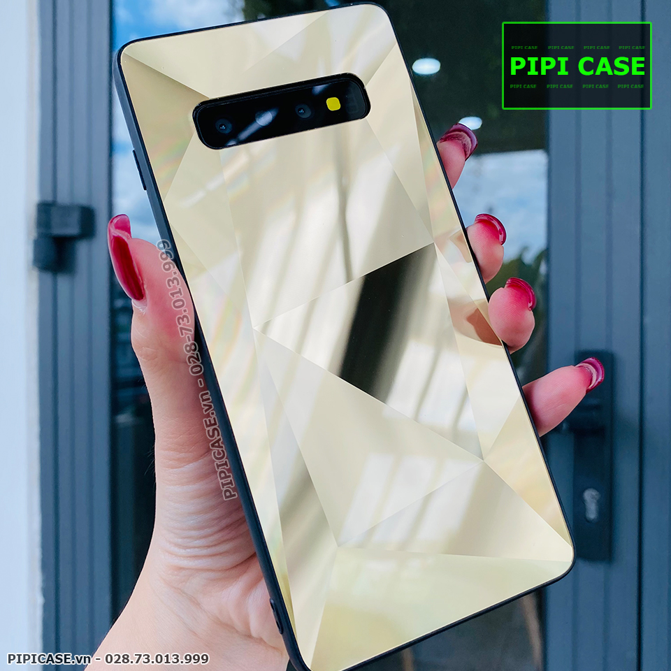 Ốp Lưng Samsung S10 - Kim Cương 6D - Vàng_thumbnail_4