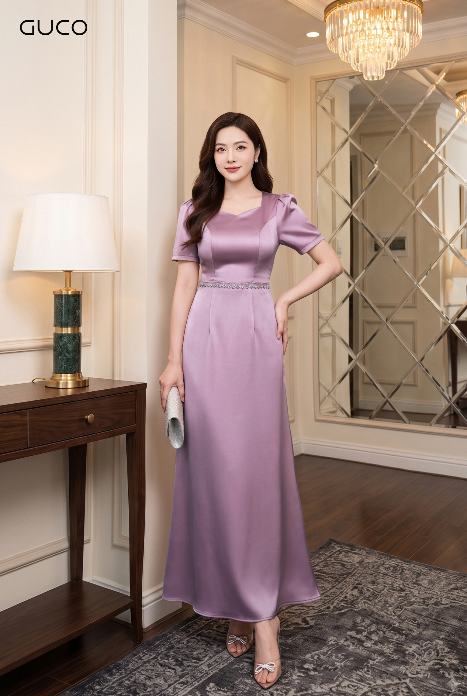 Đầm Dạ Hội Hồng Eo Đính Đá Sang Trọng_thumbnail_1