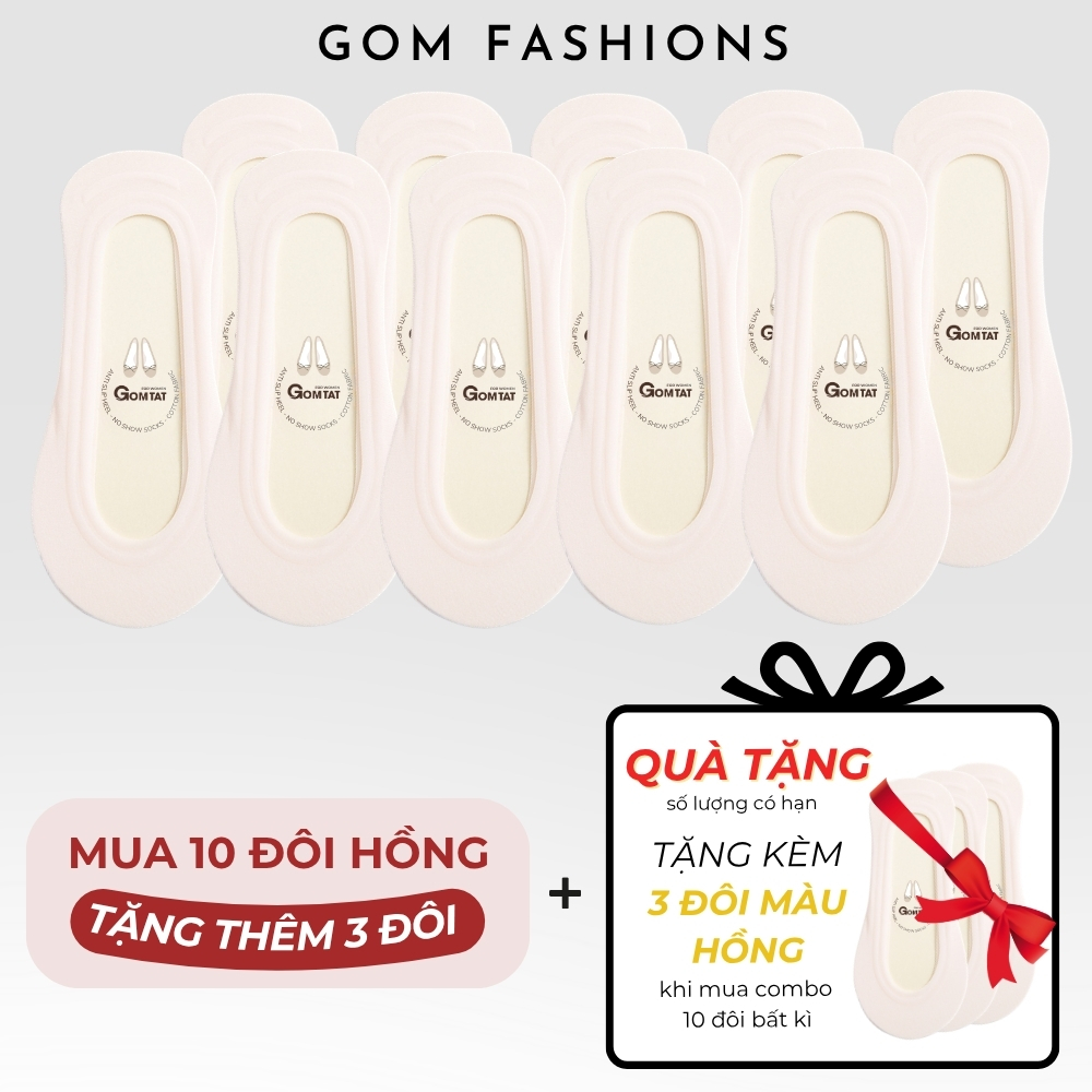 [DEAL QUÀ TẶNG] Tất búp bê nữ đi giày lười GOMTAT có đệm silicon chống tuột gót, thoáng mát mùa hè - TNBB_thumbnail_22