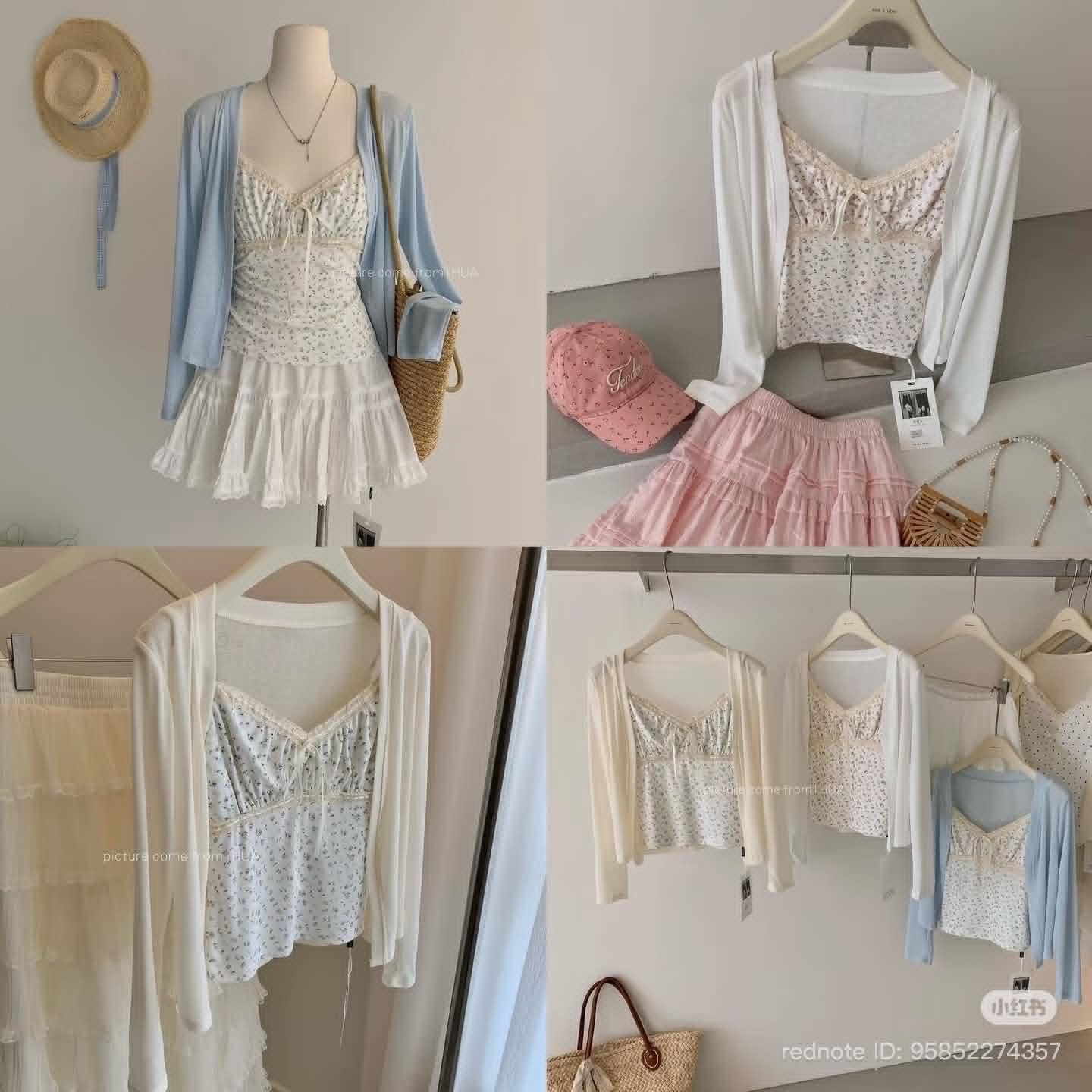 Lucas - Set áo thun 2 dây viền ren đính nơ hoa nhí + áo cardigan trơn basic_thumbnail_5