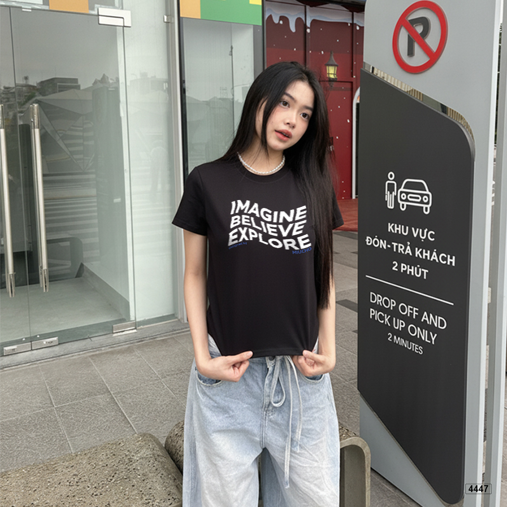 Áo baby tee Hàn Quốc form ôm imagine believe Miucho 4447_thumbnail_4