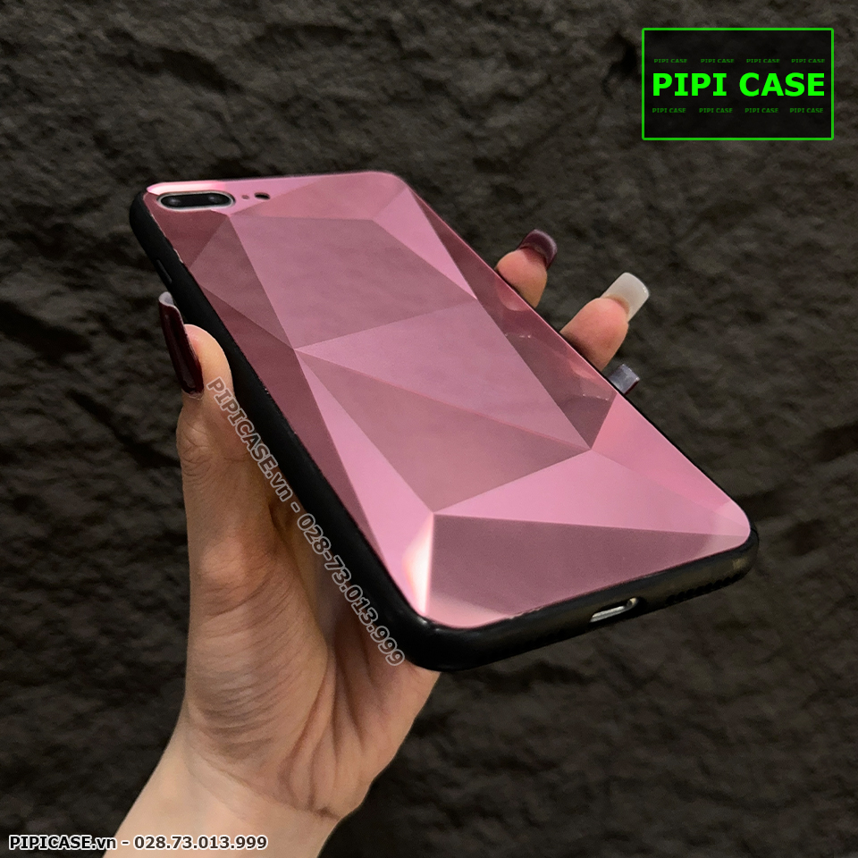 Ốp Lưng iPhone 7 Plus / 8 Plus - Kim Cương 6D - Hồng_thumbnail_1