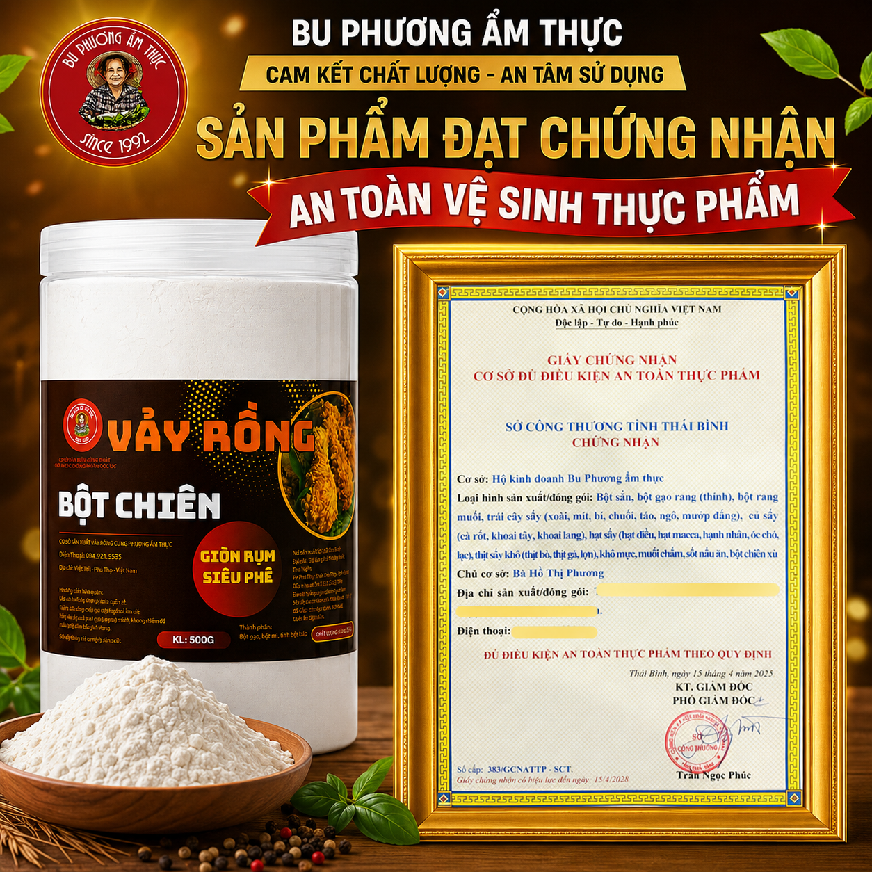 Bột Chiên Vảy Rồng Bu Phương 500G – Tạo Vảy Giòn Xốp Cho Gà Chiên Kiểu Nhà Hàng - BP23_thumbnail_3