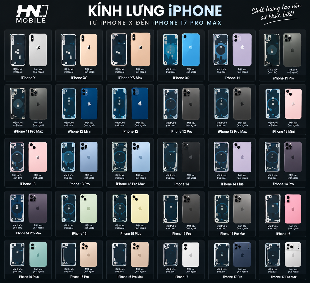 Kính Lưng iPhone 