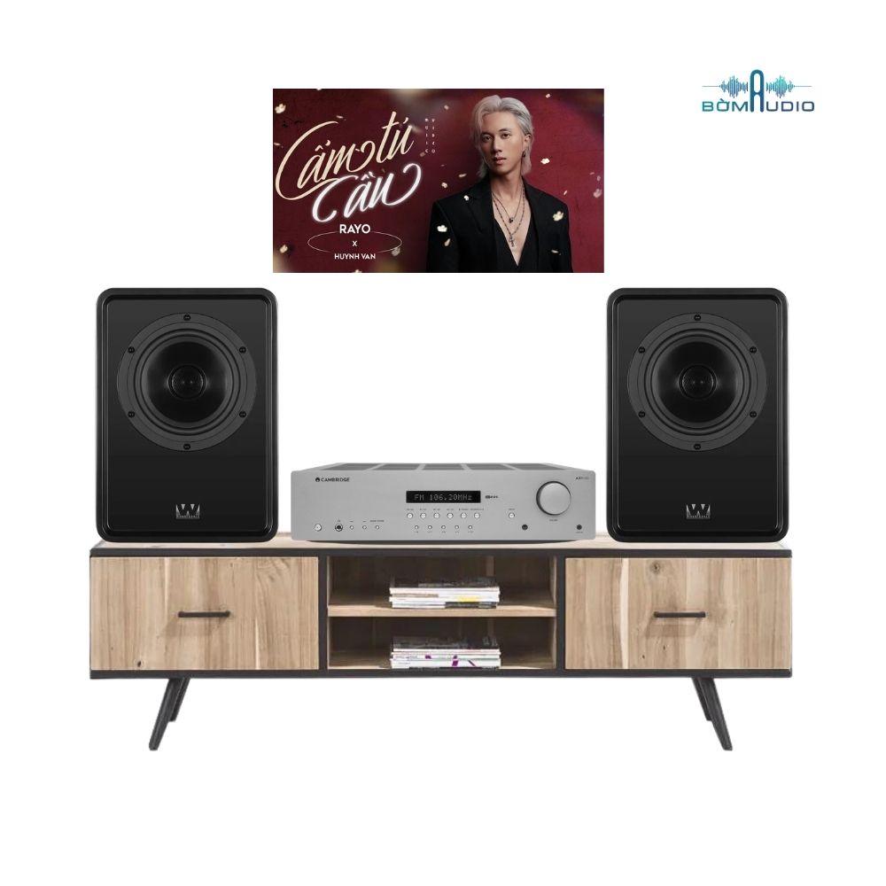 Combo Amply CAMBRIDGE AUDIO AXR100 + Loa Bookshelf WHARFEDALE DENTON 1S - CAW17_thumbnail_1