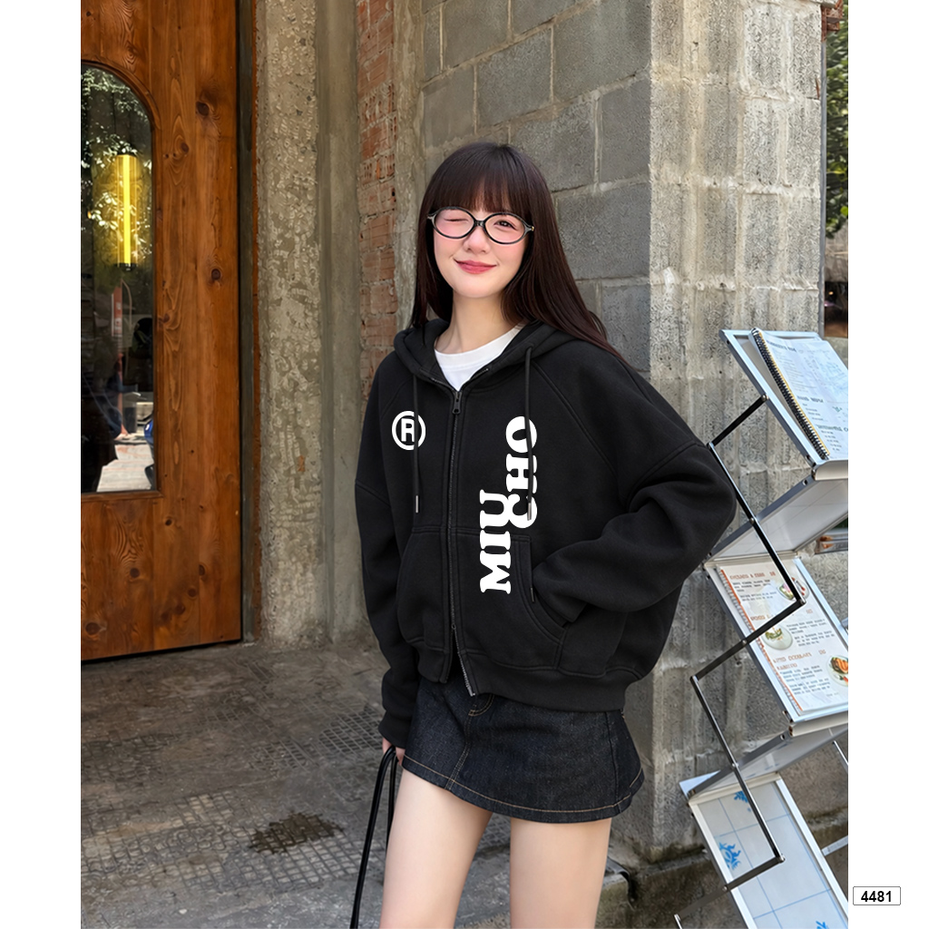 Áo hoodie zip Miucho form rộng Hàn Quốc nỉ 2 da 4481_thumbnail_2