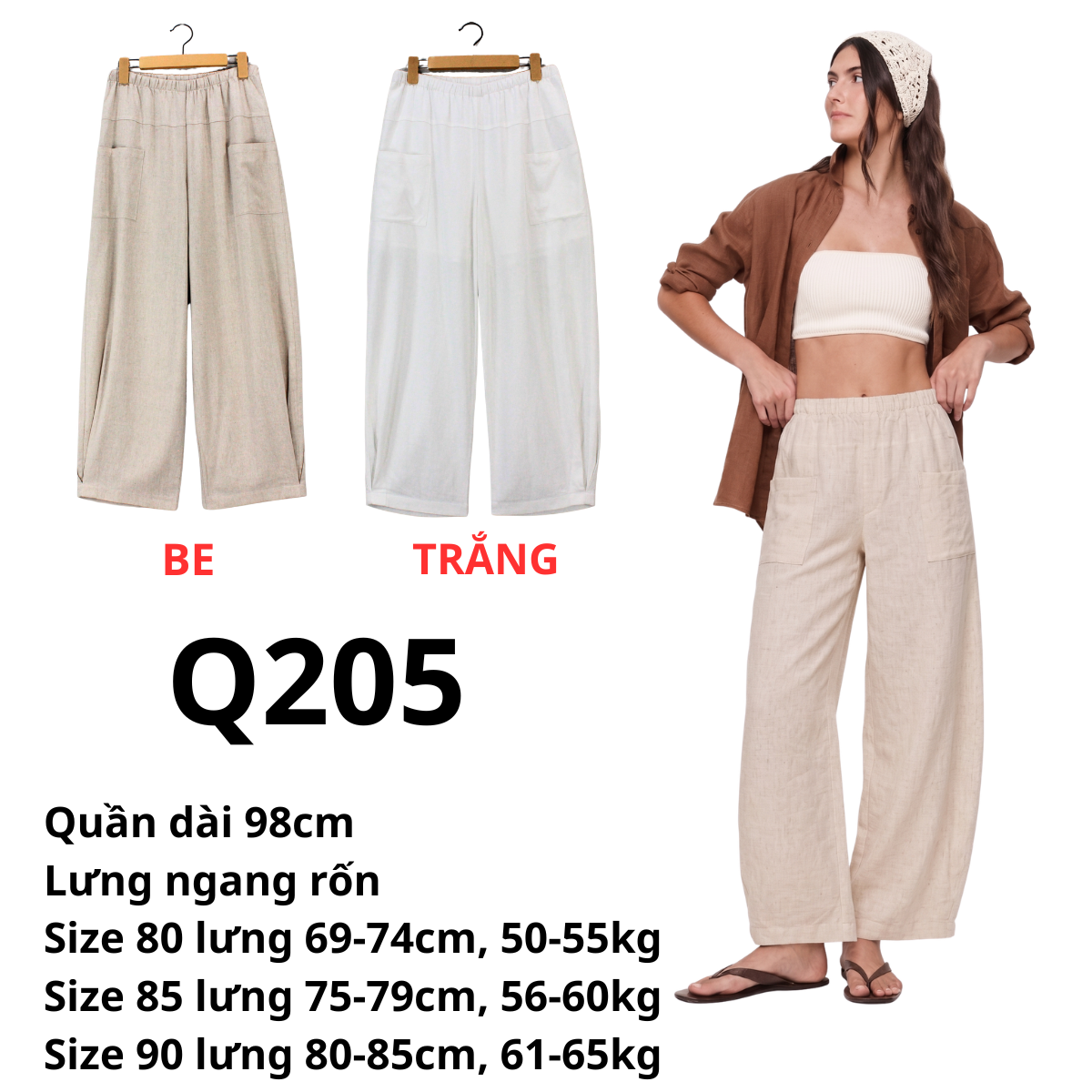 Q205- Quần dài linen