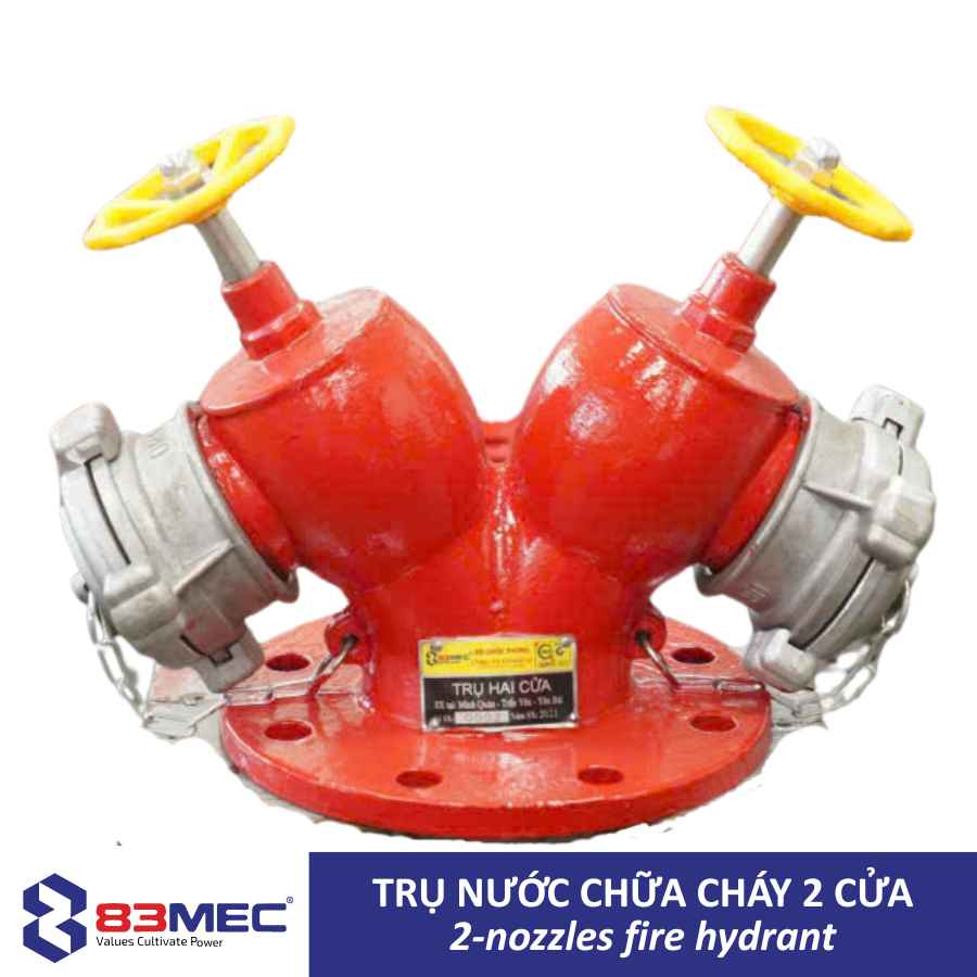 Trụ nước chữa cháy 2 cửa 83MEC – PN10, PN16 (TCVN 5739:2023)