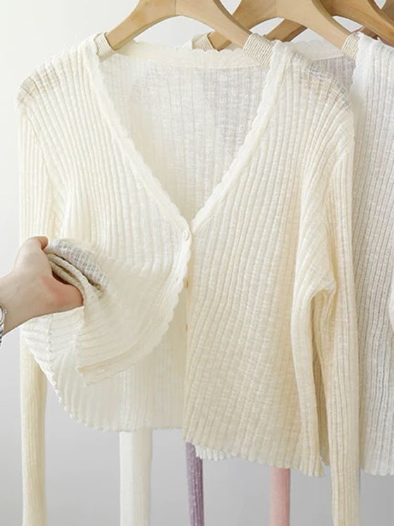 Lucas - Áo khoác len cardigan basic vải xước cài 5 cúc_thumbnail_12