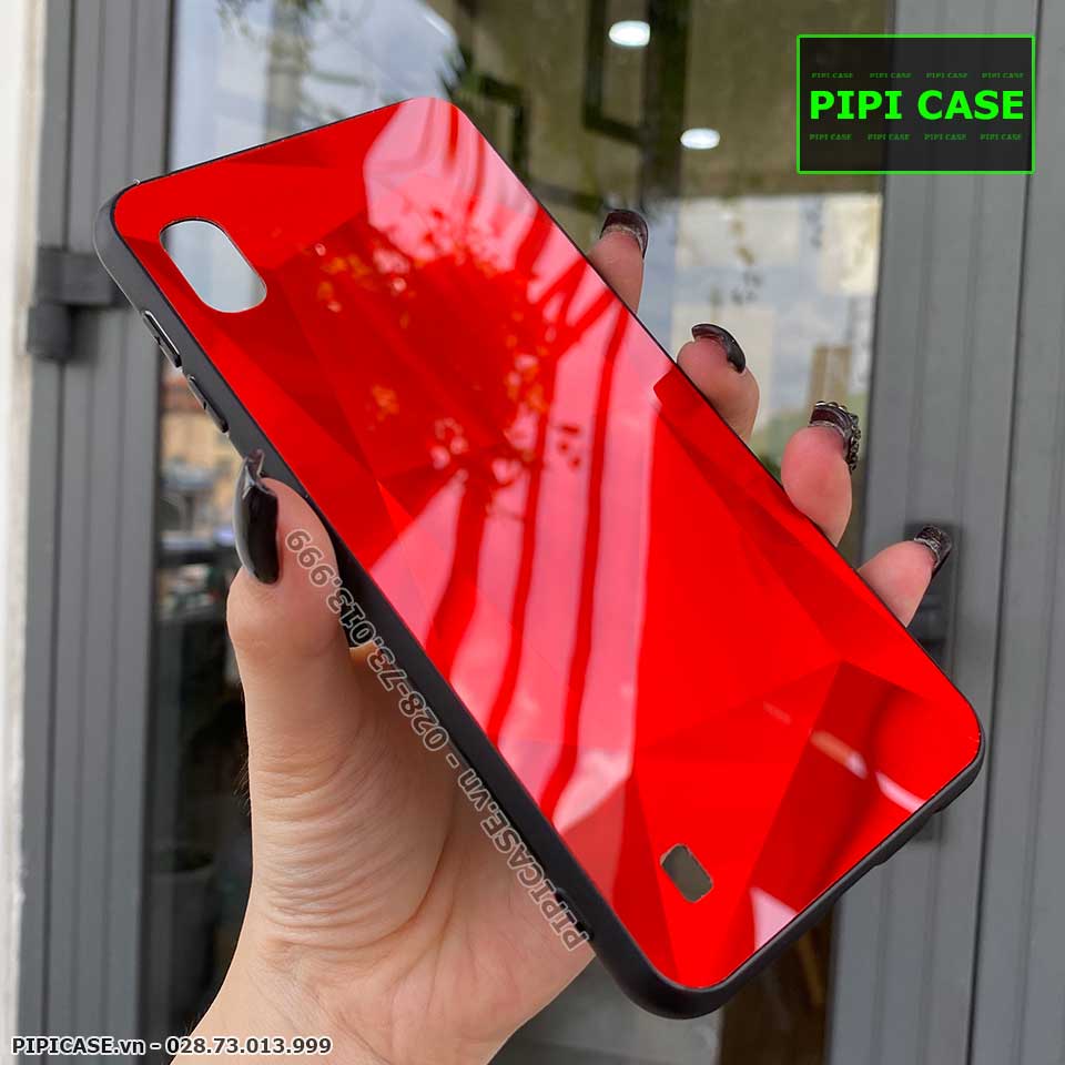 Ốp Lưng Samsung A10 - Kim Cương 6D - Đỏ_thumbnail_2