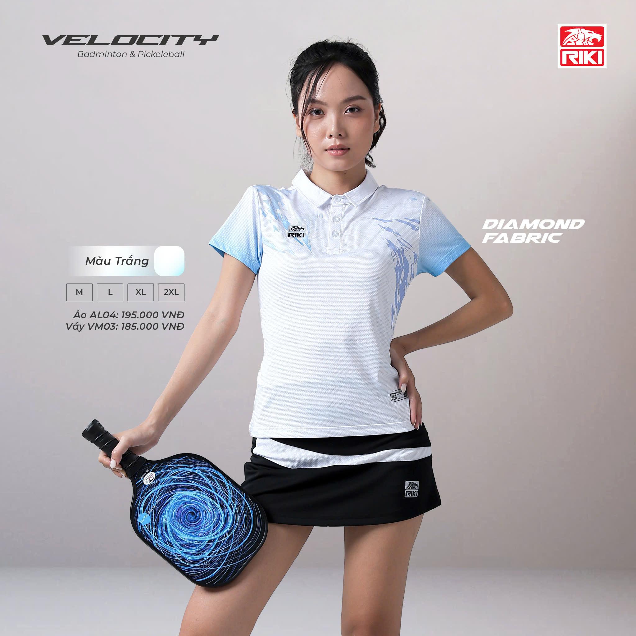 Áo Cầu Lông Pickleball Riki Velocity AL04 Thun Mè Kim Cương 5 Chiều Thể Thao Đương Đại_thumbnail_5
