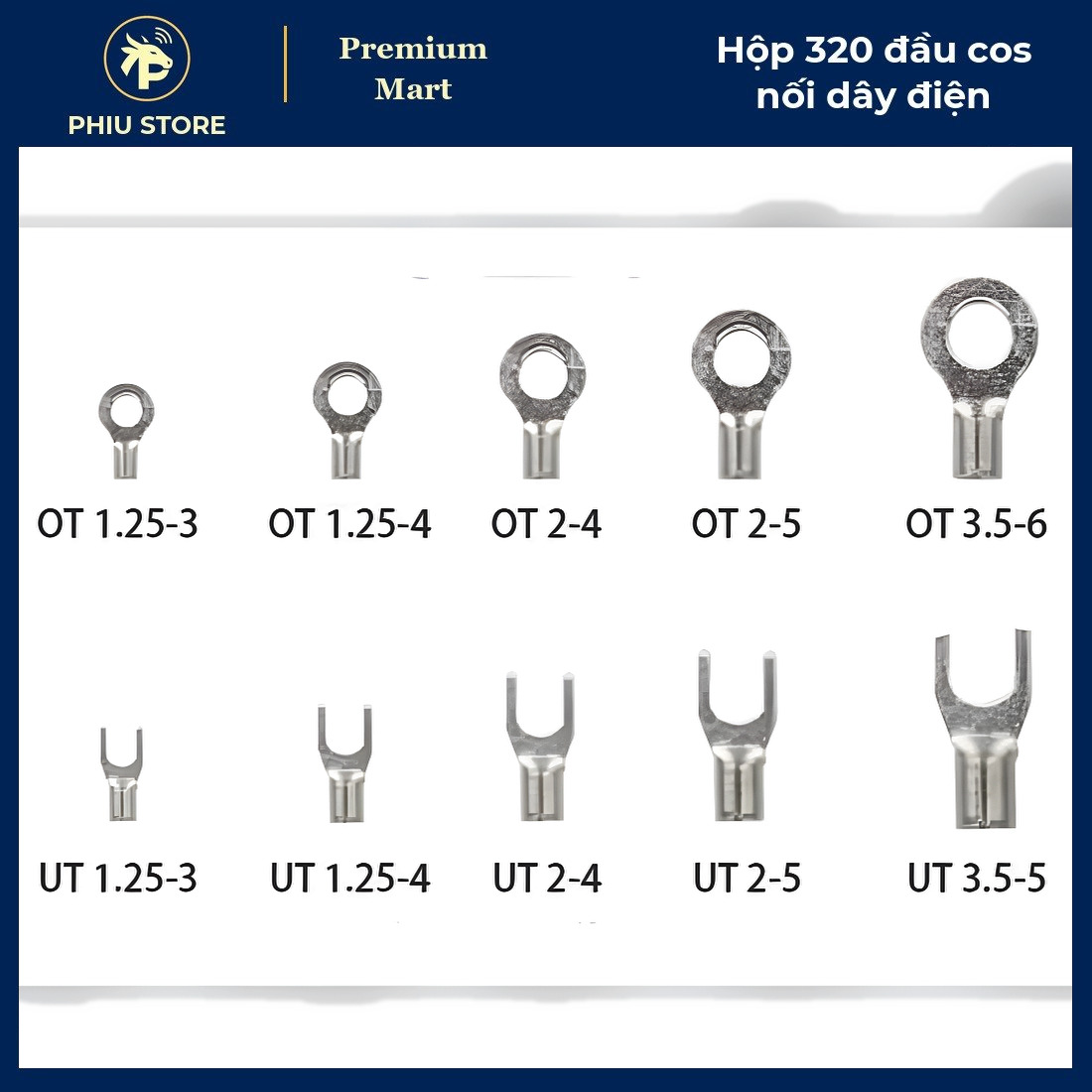Đầu Cos Nối Dây Điện - Hộp 320 Cos Tròn Cos Y 10 Cỡ, Đầu Cốt Bấm Dây 0.5-4.5mm - PHIU STORE_thumbnail_1
