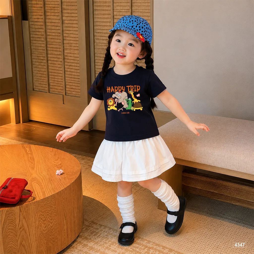 Áo thun bé trai bé gái form rộng Happy Trip Kado 4347_thumbnail_6