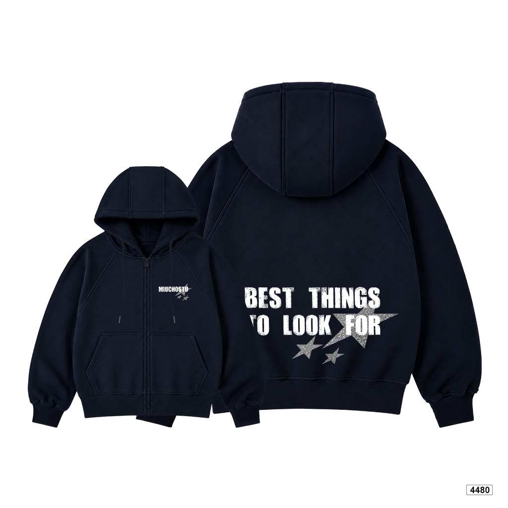 Áo hoodie zip Miucho form rộng basic nỉ 2 da in mix 4480_thumbnail_8