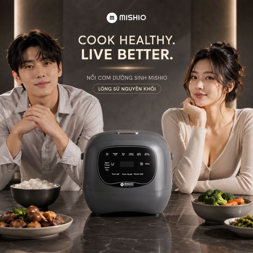 Nồi cơm điện sứ dưỡng sinh Nhãn hiệu: MISHIO, Model: MK-381_thumbnail_9
