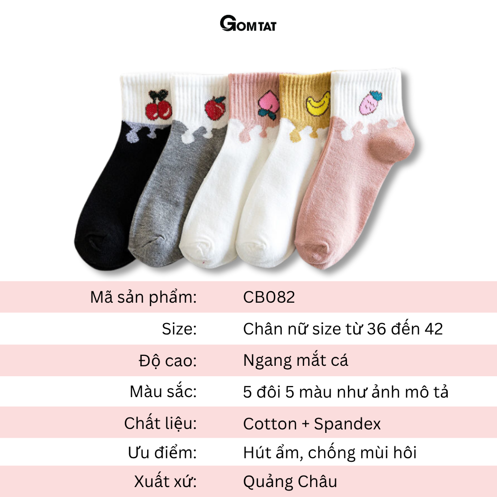 Set 5 đôi tất vớ nữ cổ ngắn UYE-CBCN_thumbnail_12