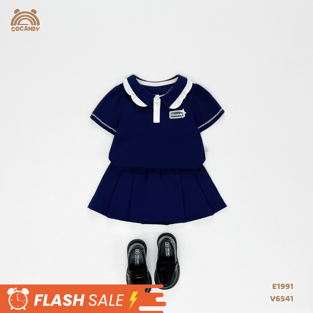 Áo cộc polo XANH THAN cổ phối bèo tag CCD_thumbnail_1