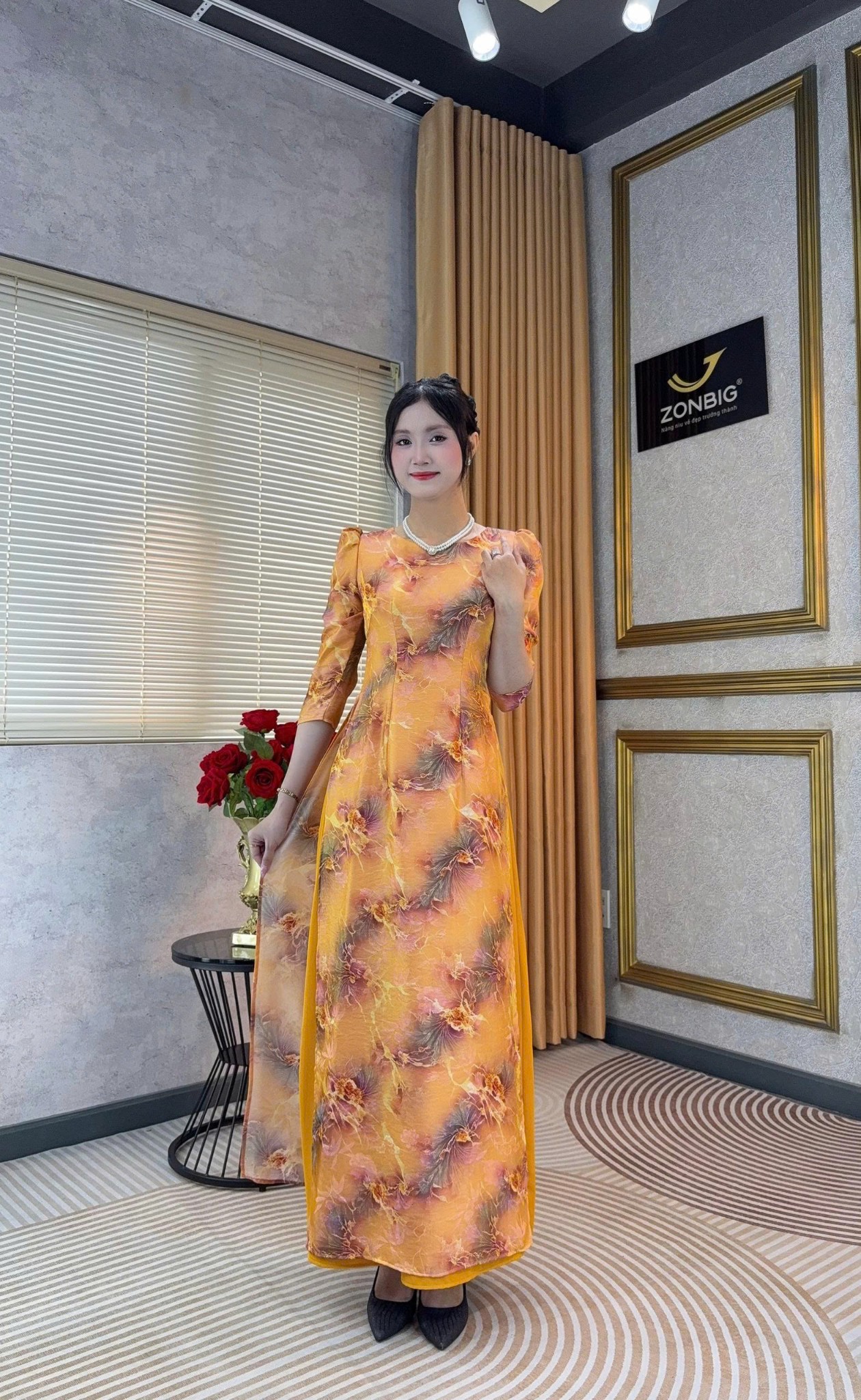 Đầm giả áo dài - Y2222 - Thương hiệu ZONBIG