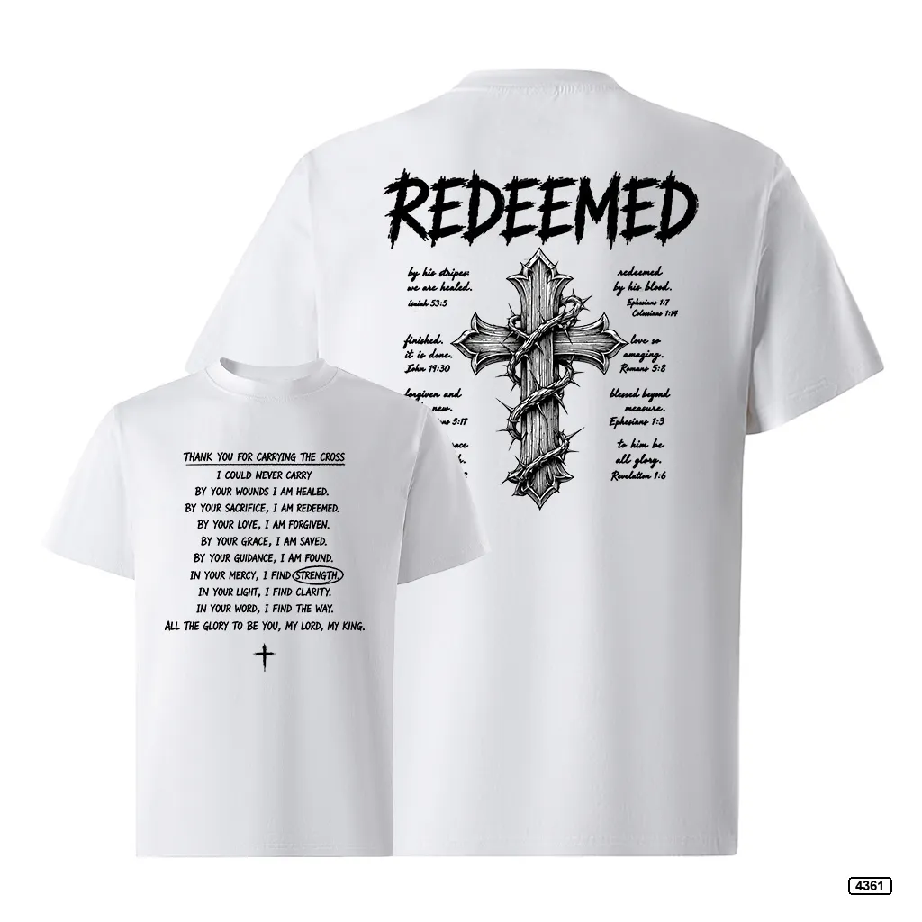 Áo thun nam form rộng Redeemed Cross Teeprint 4361_thumbnail_10