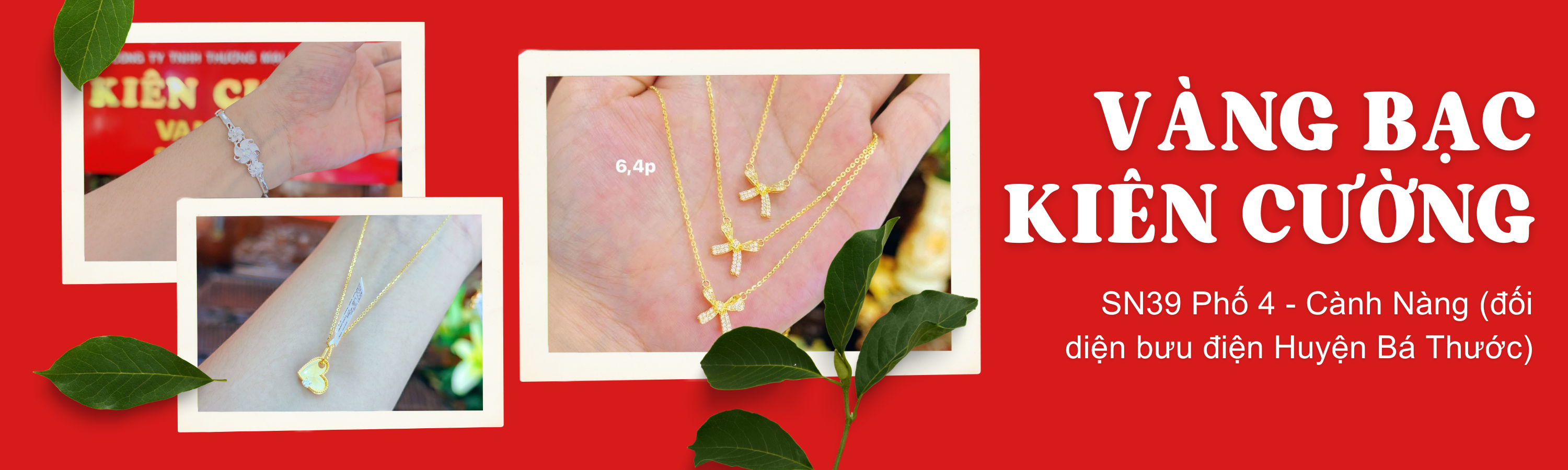 Beige and Green Collage Jewelry Store LinkedIn Banner (1)