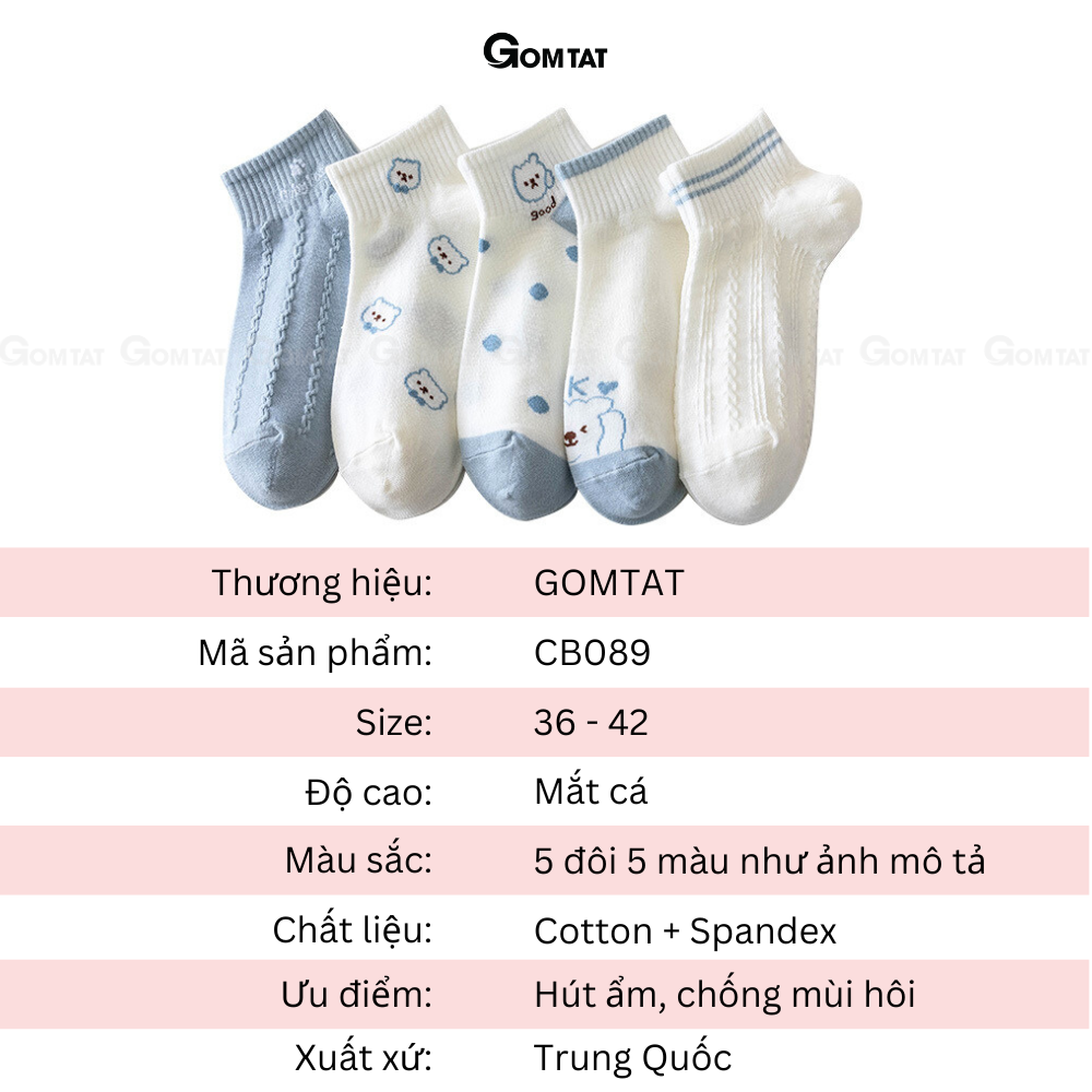 Set 5 đôi tất vớ nữ cổ ngắn UYE-CBCN_thumbnail_92