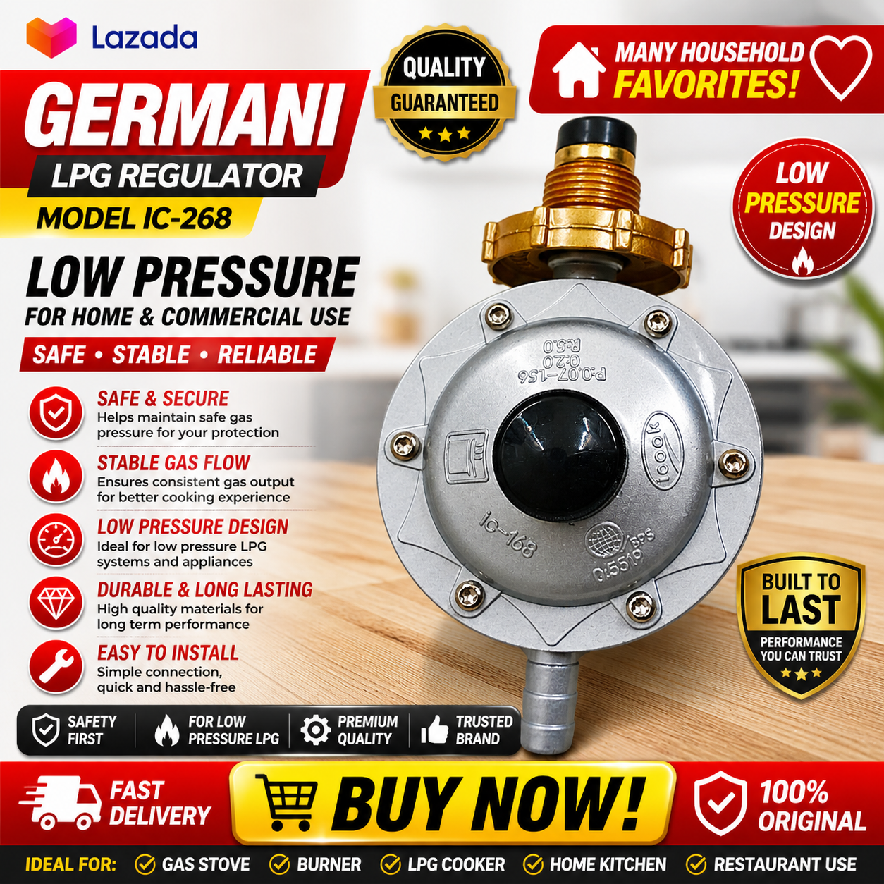 Low Pressure Regulator for Home and Business