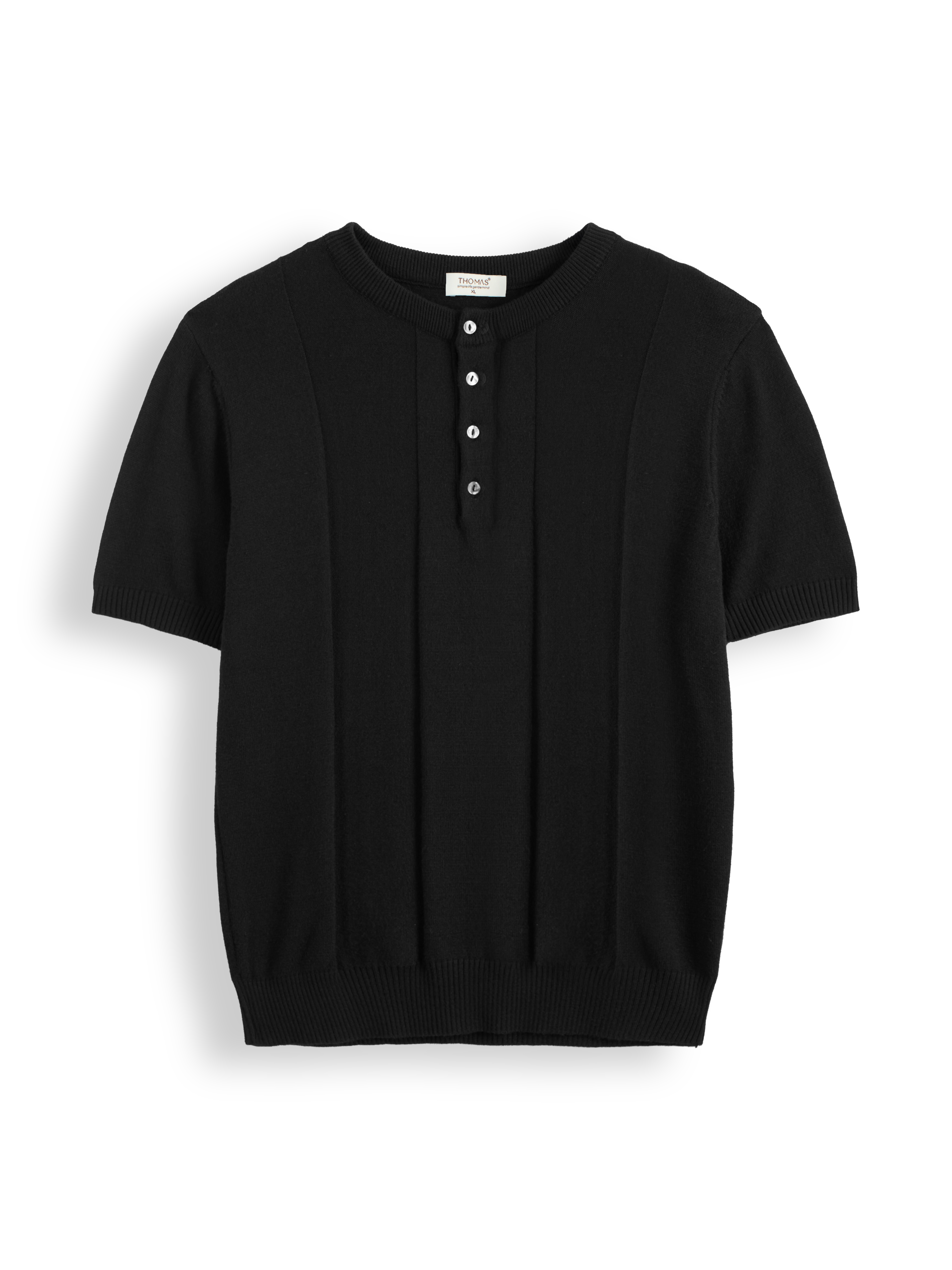 Áo Henley Dệt Kim Ethan Vải Rayon Form Regular