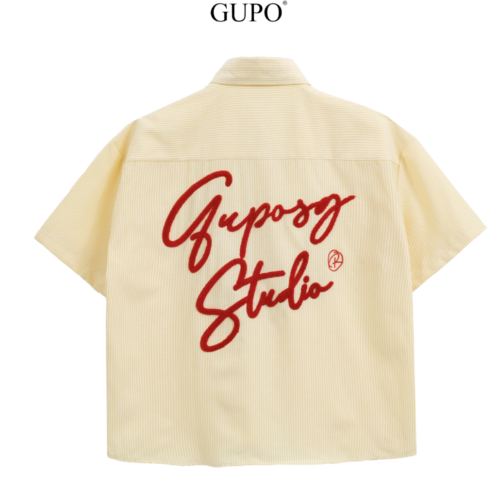 Áo Sơ Mi Boxy Thêu Xù GUPO’sg Studio Vải Oxford Tay Ngắn Nam Nữ Local Brand - TS04_thumbnail_3