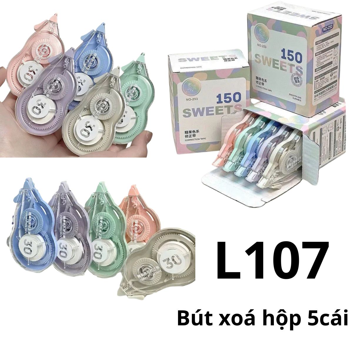 L107- Bút xoá hộp 5