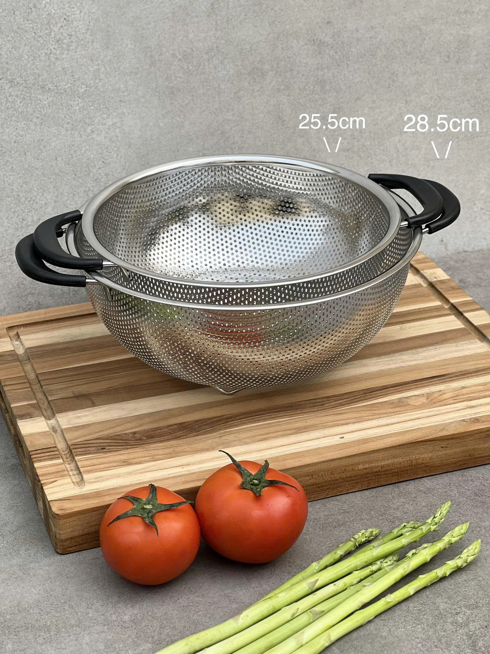 RỔ INOX LIỀN KHỐI 2 TAY CẦM CÓ CHÂN KAIYO_thumbnail_2