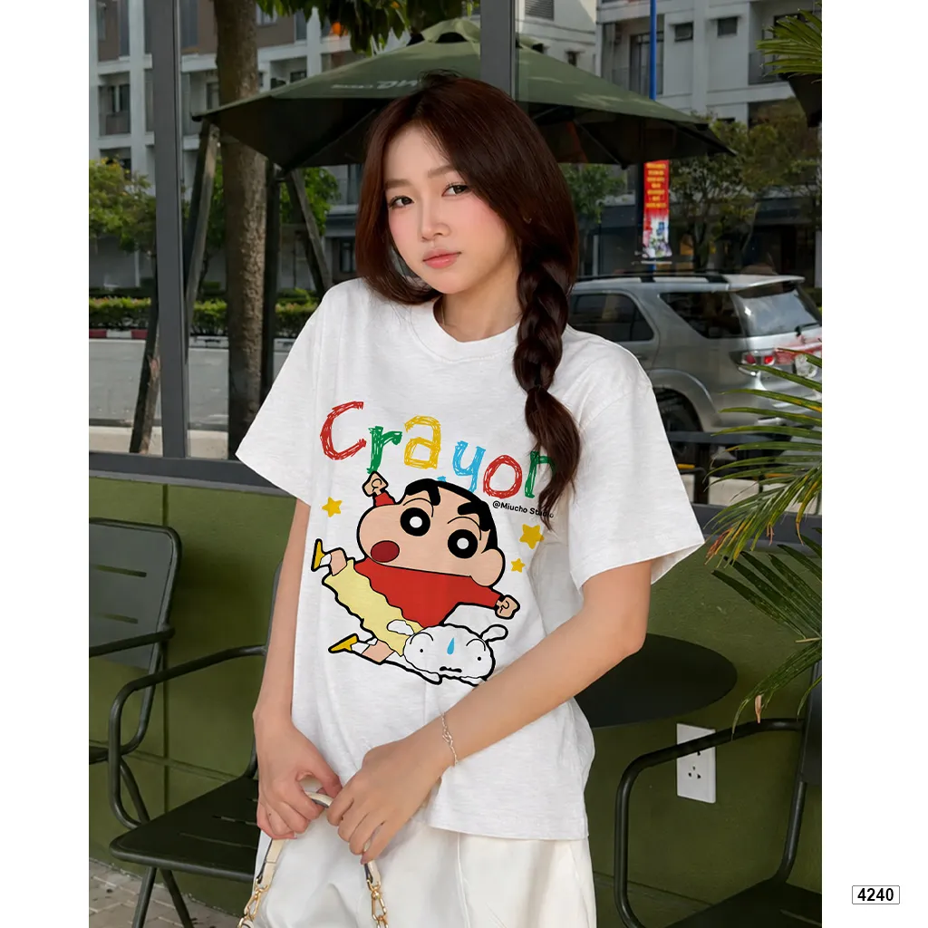 Áo thun boxy unisex chất vải xước hoạt hình Shiin Miucho 4240_thumbnail_2