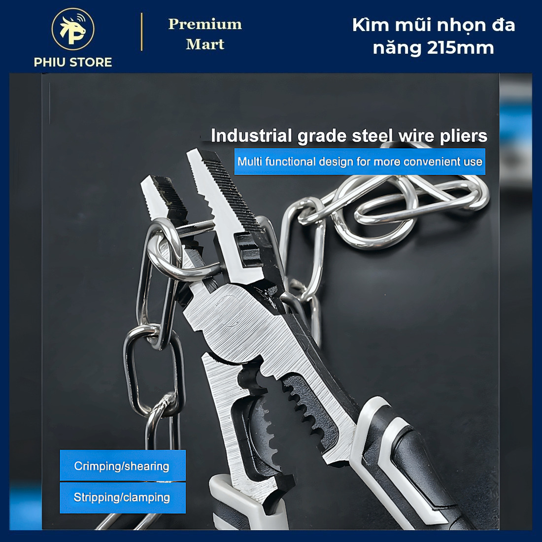 Kìm Điện Đa Năng - Kìm Mũi Nhọn Đa Năng 215mm, Kìm Mũi Nhọn 8 Inch - PHIU STORE_thumbnail_5