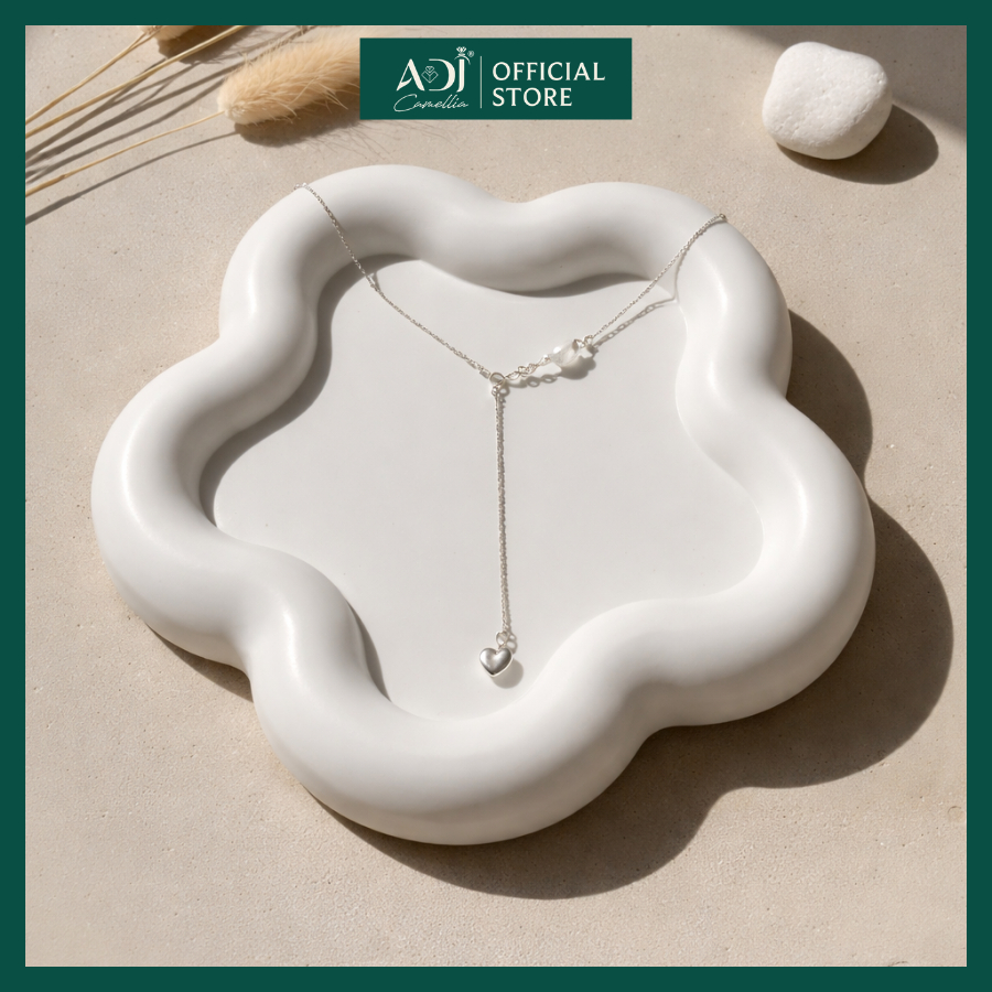 Dây Chuyền Nữ Bạc 925 ADJ Charm Trái Tim Dáng Y – Vòng Cổ Bạc S925 Cao Cấp Thanh Lịch, Trang Sức Nữ Quà Tặng SD146123AD_thumbnail_4