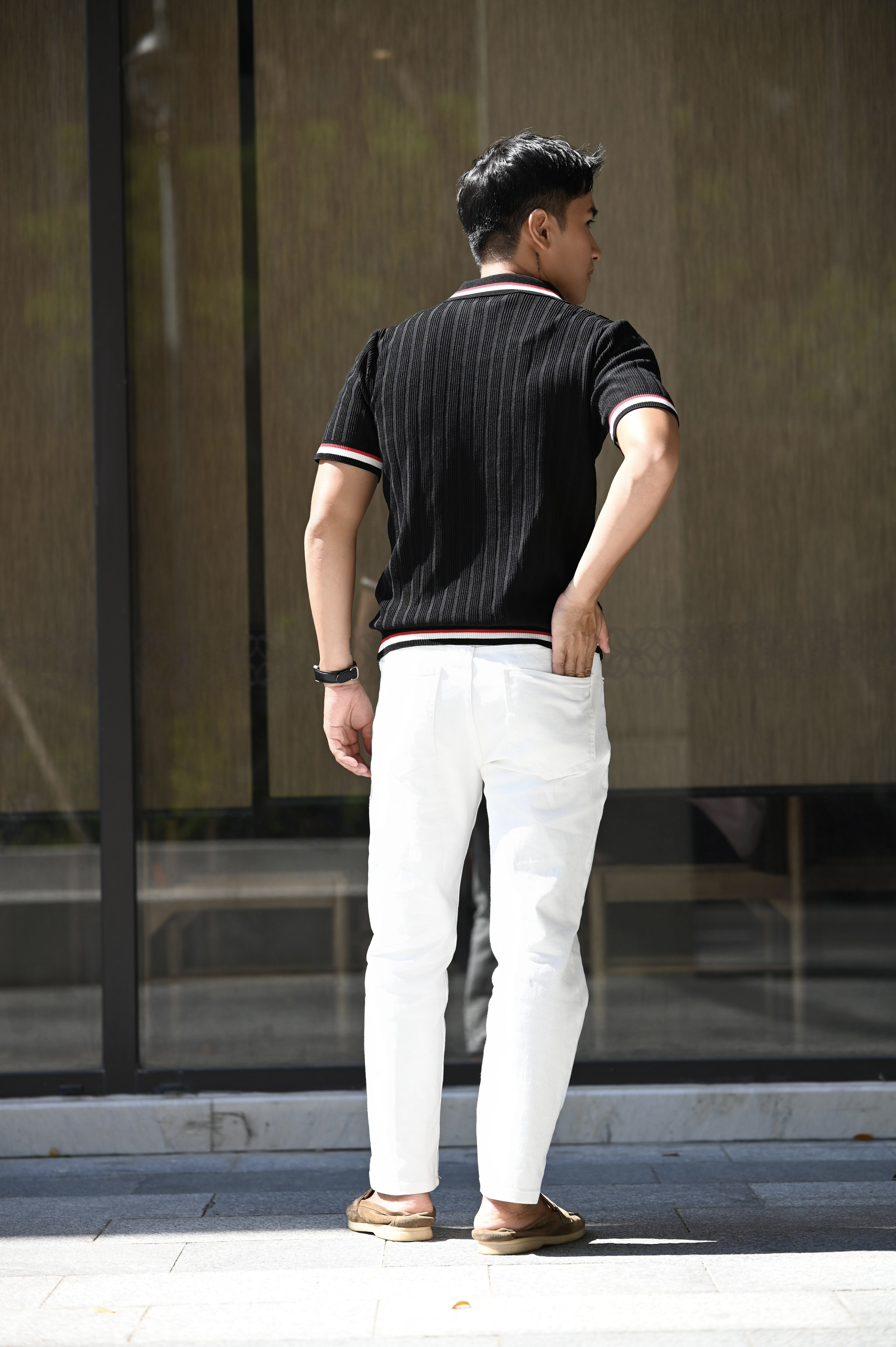 PB10 - Áo Polo Nam Tay Ngắn Phong Cách Old Money, Dáng Ôm, Cổ Bẻ, Mùa Hè 2025_thumbnail_5
