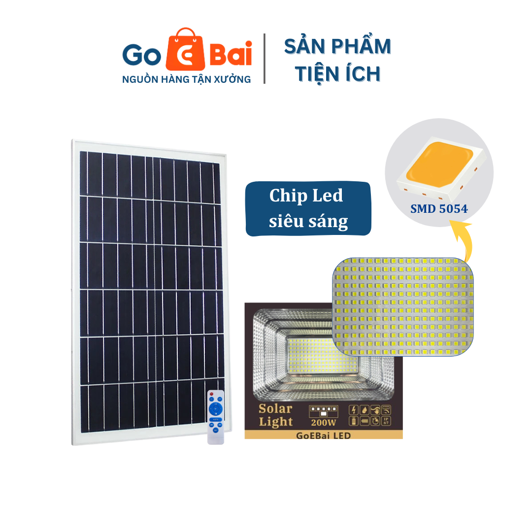 Đèn Pha Năng Lượng Mặt Trời 200W - Goebai LED_thumbnail_2