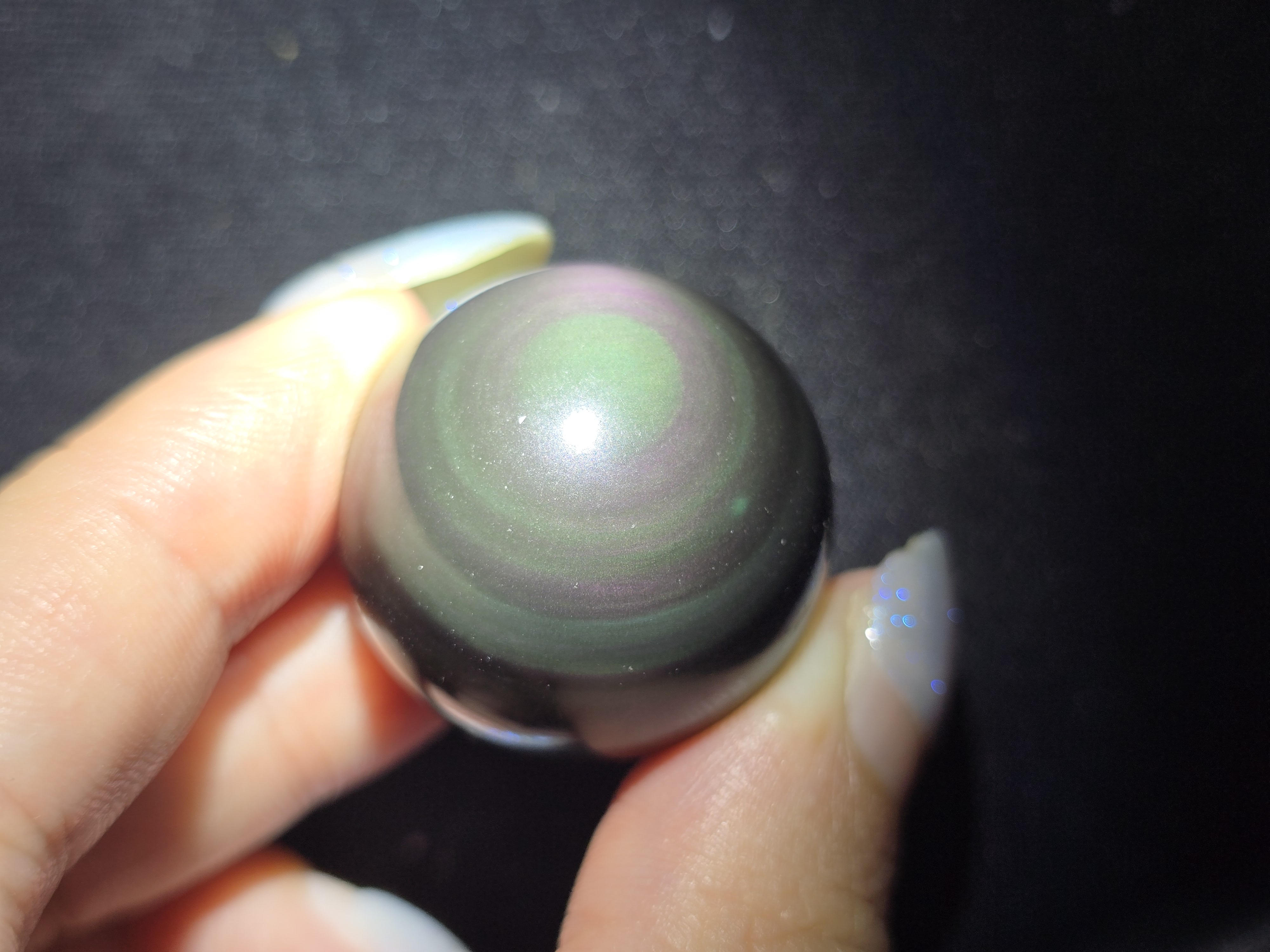 Bi Cầu Mini (~2,5CM) Rainbow Obsidian