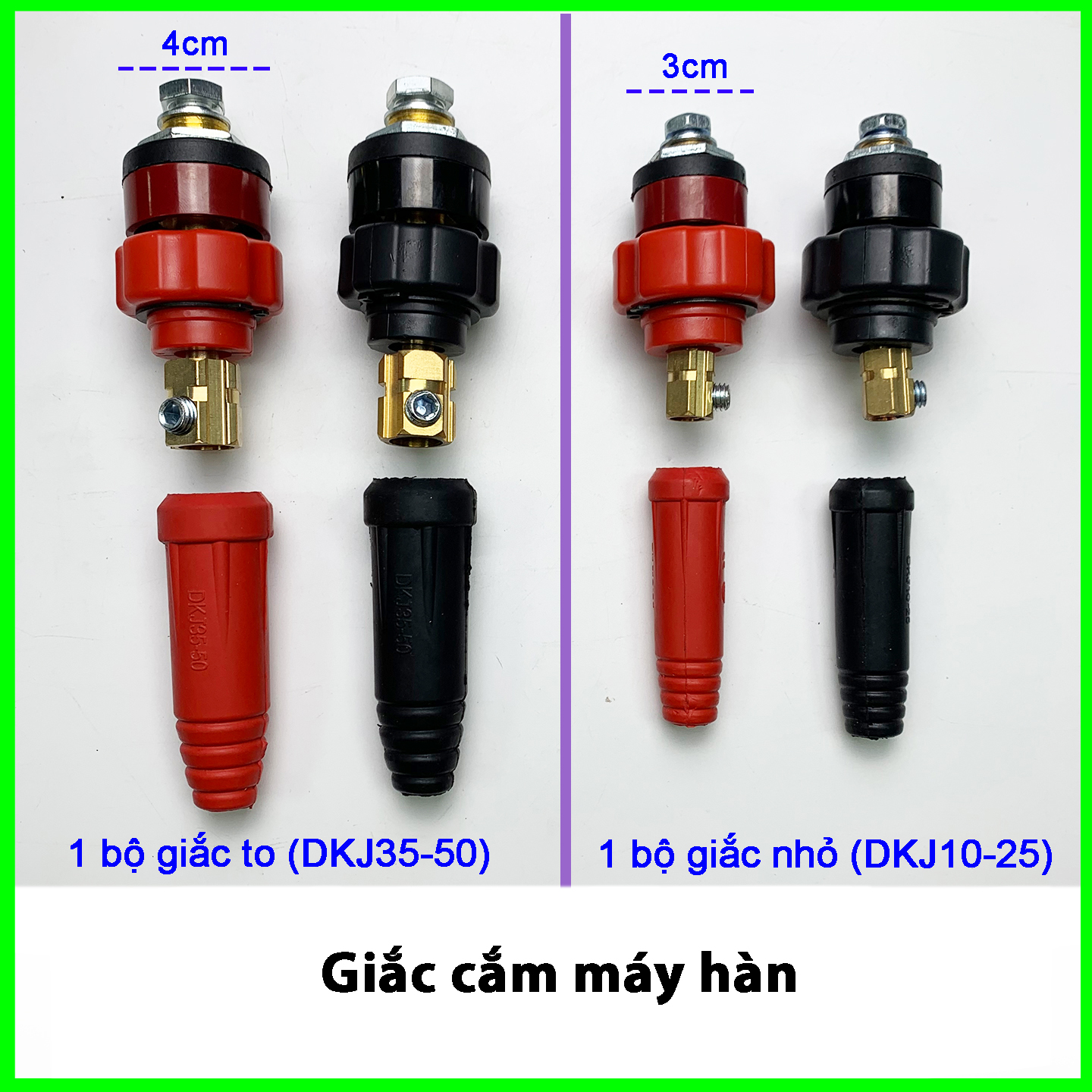 Bộ Giắc Máy Hàn Ren Xoáy 10-25 / 35-50 Đực Cái_thumbnail_1