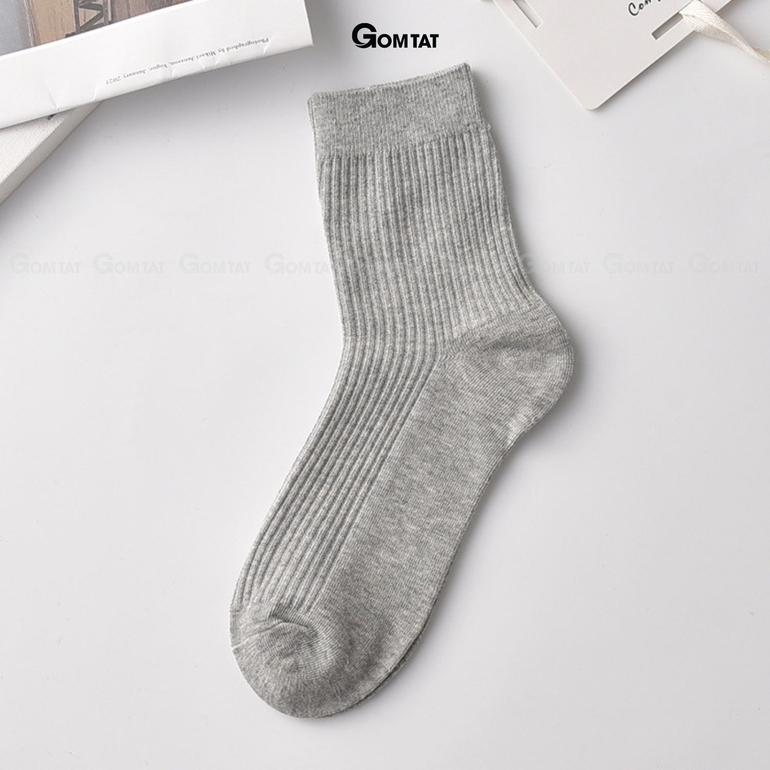 Combo tất vớ cổ cao nam nữ GOMTAT trơn gân tâm, chất liệu cotton cao cấp, khử mùi - MIA-2001_thumbnail_16
