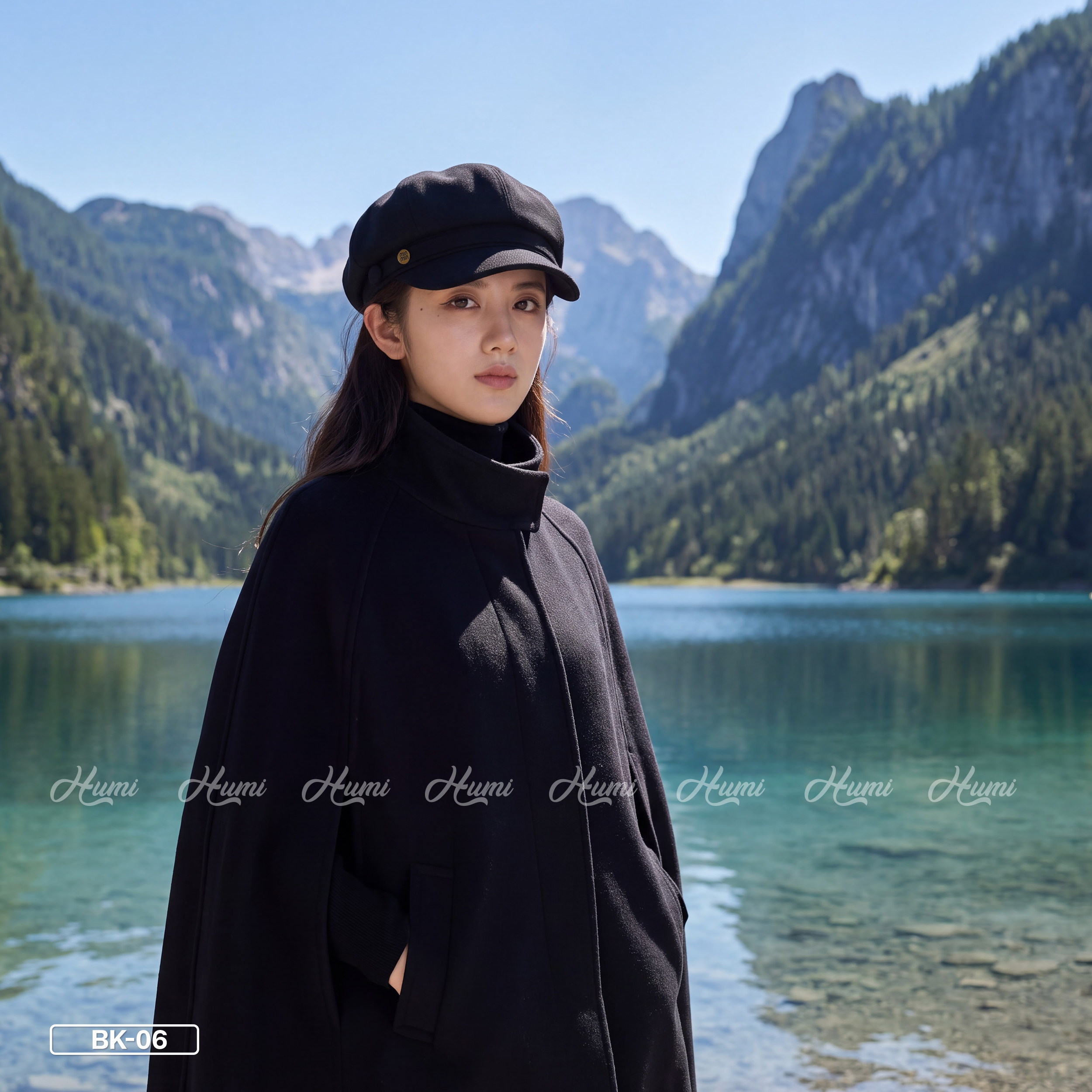 MŨ BAKER NỮ KAKI CAO CẤP (BK06 ĐEN)_thumbnail_4