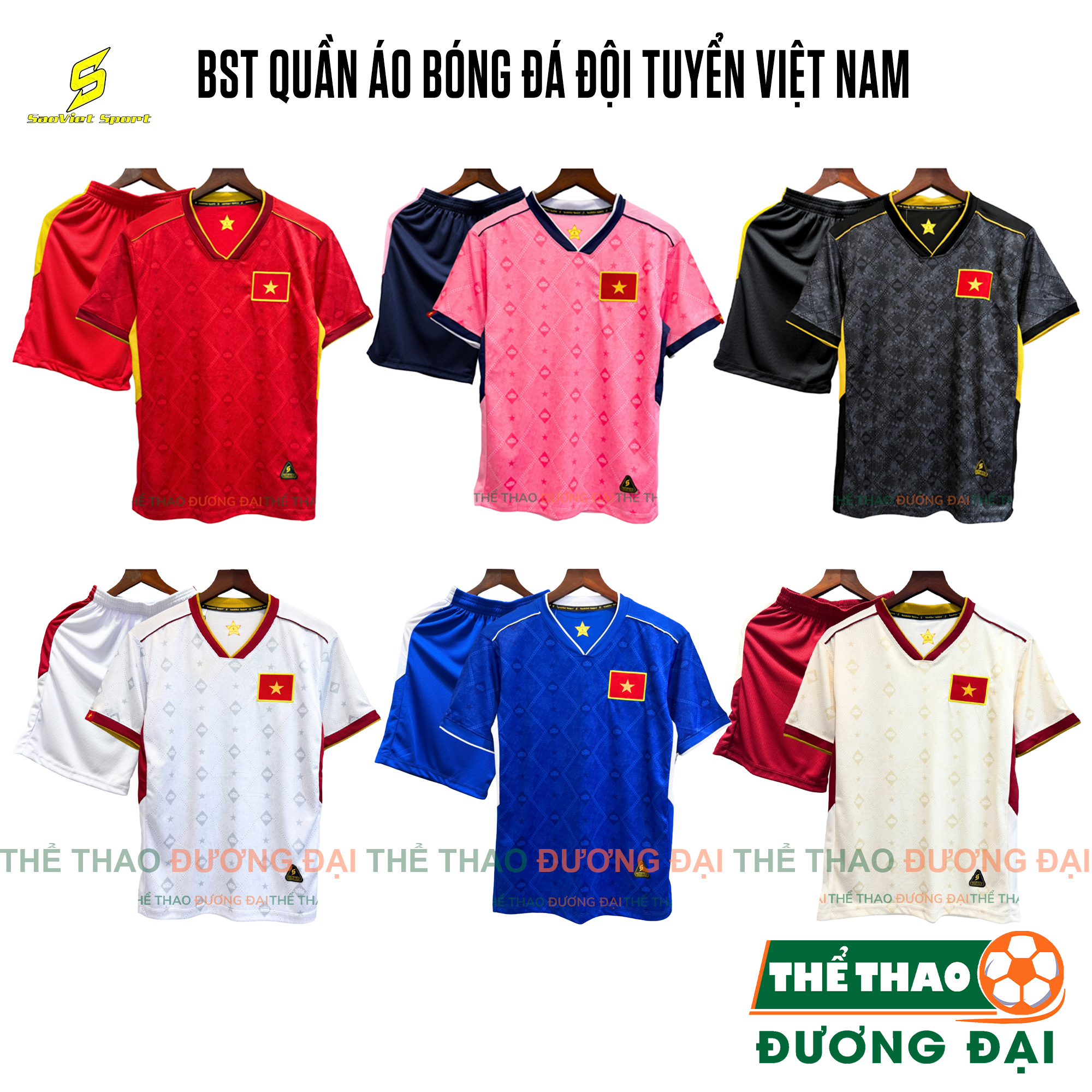 BST Quần Áo Bóng Đá ĐT Việt Nam SV Thun Mè S-Comf Thoáng Khí Thể Thao Đương Đại
